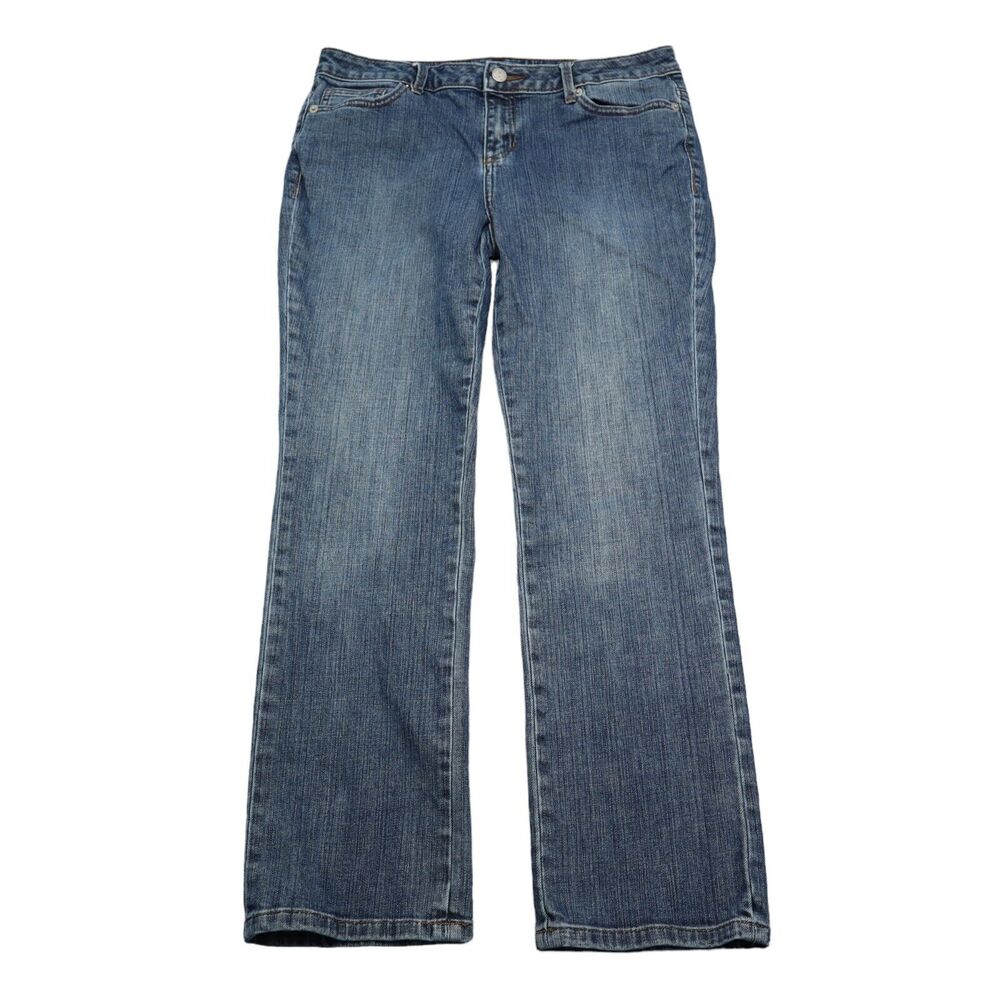Simply Vera Vera Wang Jeans Womens 6 Blue Denim Mid Rise Straight Cut Pants